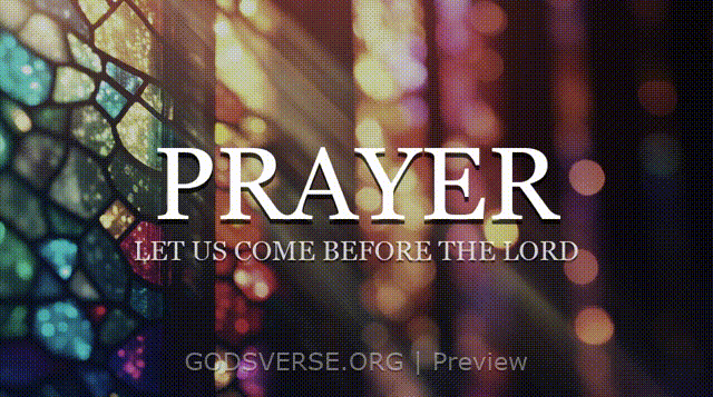 Prayer motion background stained glass