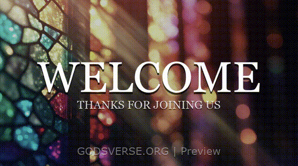 Welcome motion background stained glass