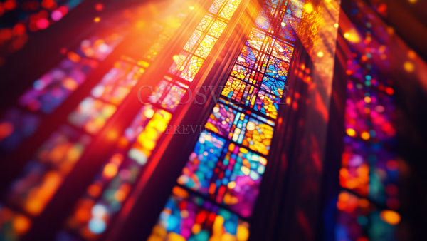 Blank worship background stained glass