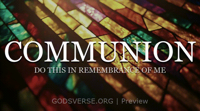 Communion motion background stained glass