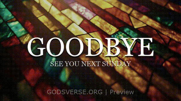 Goodbye motion background stained glass