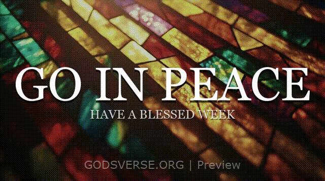 Go In Peace motion background stained glass