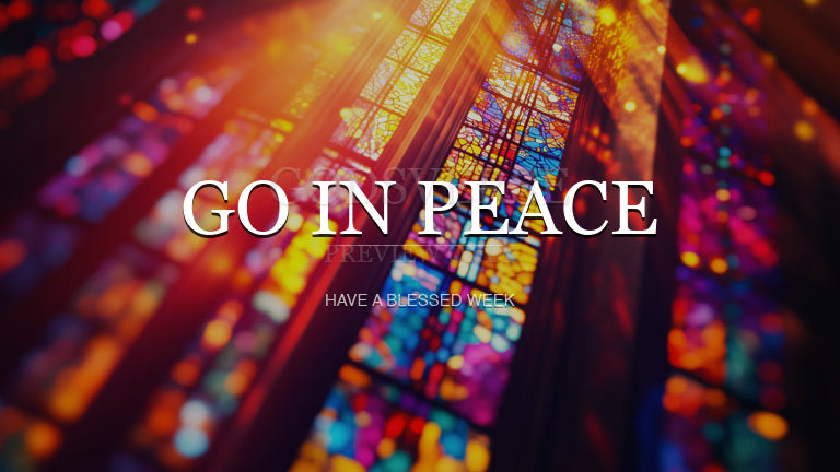 Go In Peace worship background stained glass