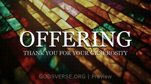 Offering motion background stained glass