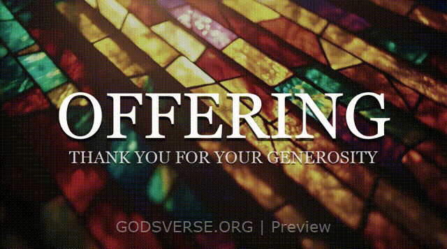 Offering motion background stained glass