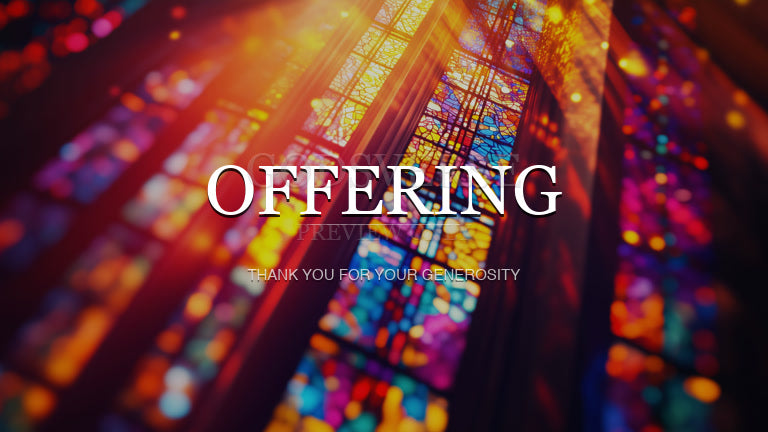 Offering worship background stained glass