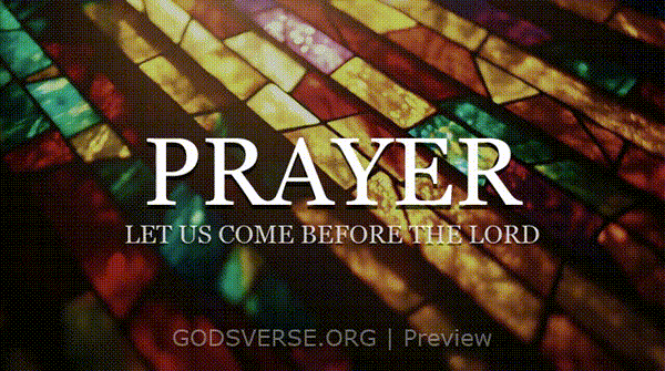 Prayer motion background stained glass