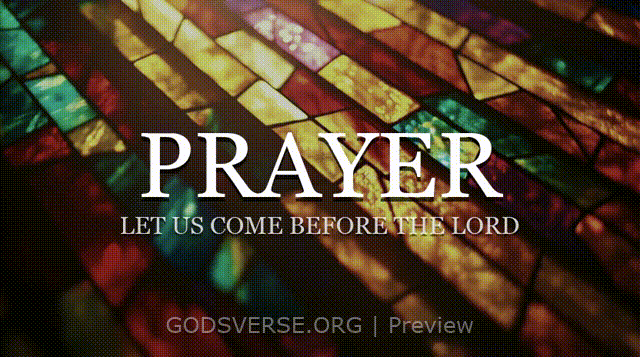 Prayer motion background stained glass