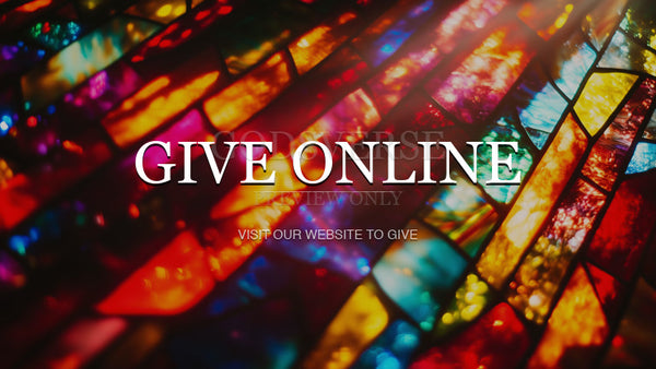 Give Online worship background stained glass
