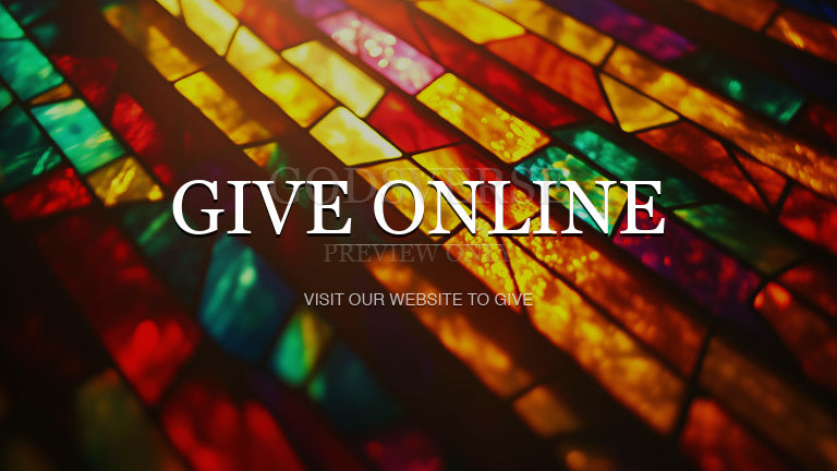 Give Online worship background stained glass
