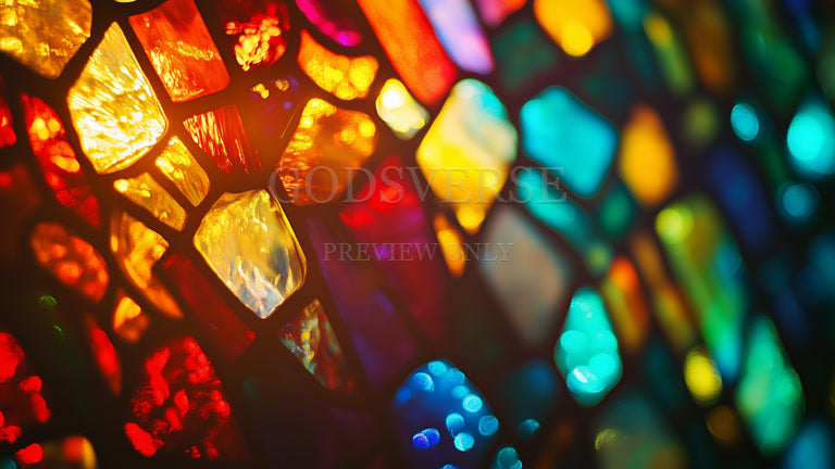 Blank worship background stained glass