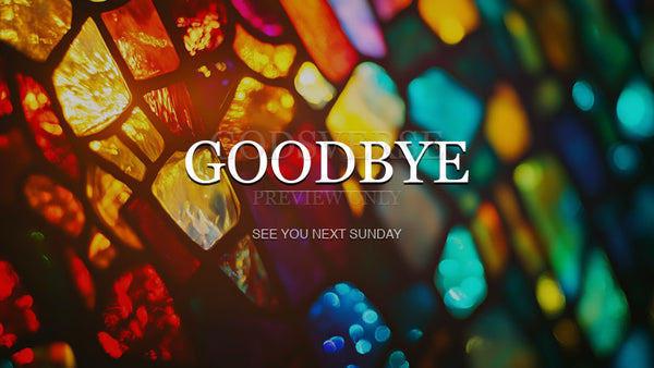 Goodbye worship background stained glass
