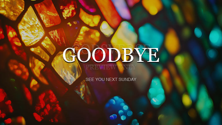 Goodbye worship background stained glass