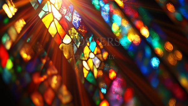 Blank worship background stained glass