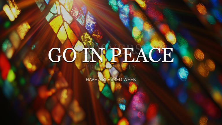 Go In Peace worship background stained glass