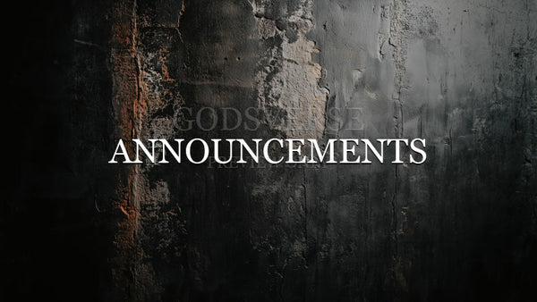 Announcements worship background urban concrete