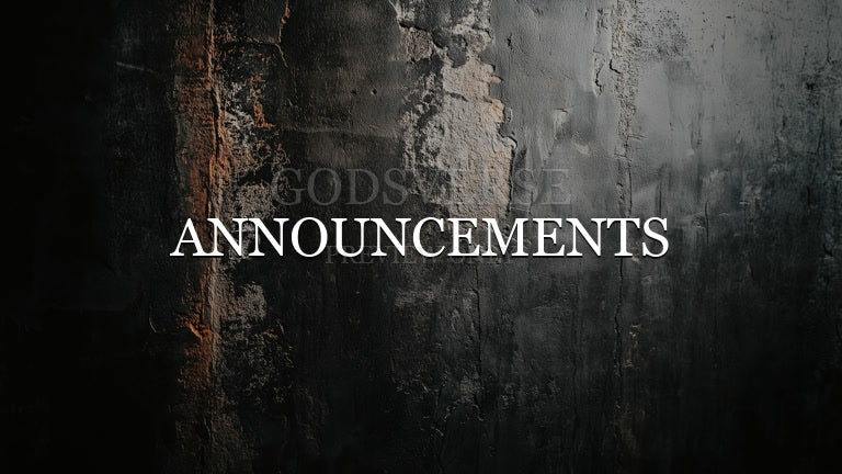 Announcements worship background urban concrete