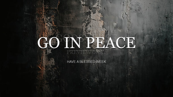 Go In Peace worship background urban concrete
