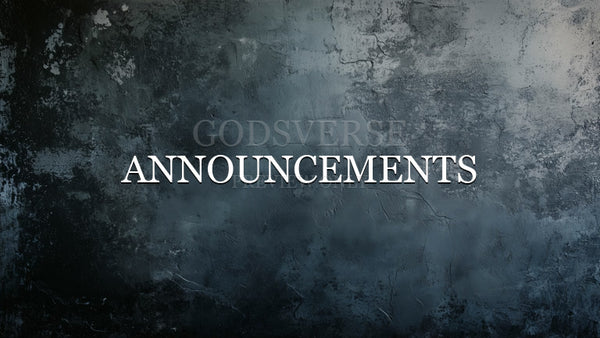 Announcements worship background urban concrete