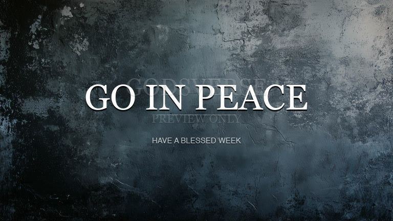 Go In Peace worship background urban concrete
