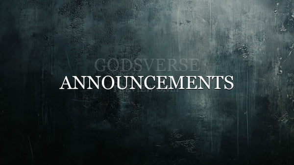 Announcements worship background urban concrete