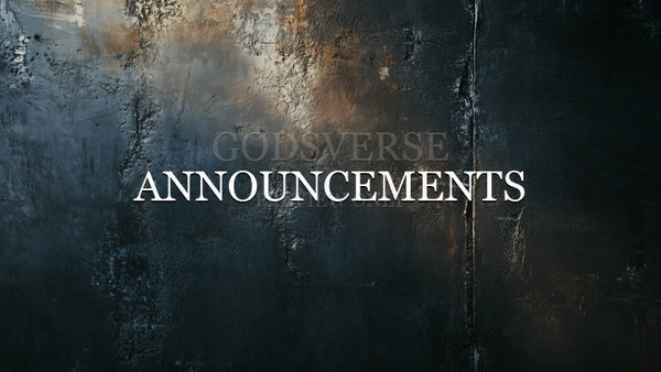 Announcements worship background urban concrete