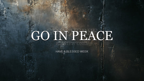 Go In Peace worship background urban concrete
