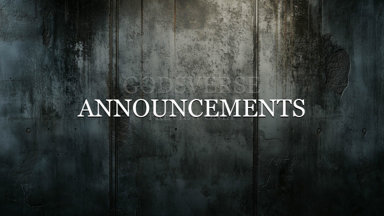 Announcements worship background urban concrete