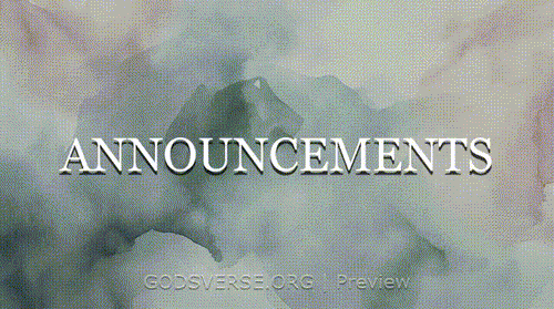 Announcements motion background watercolor worship