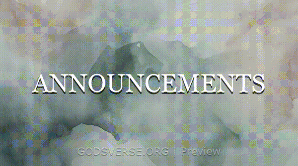 Announcements motion background watercolor worship