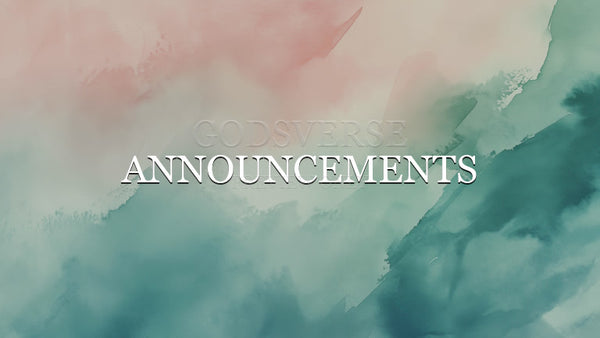 Announcements worship background watercolor worship