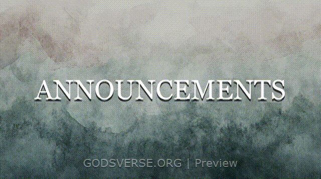 Announcements motion background watercolor worship