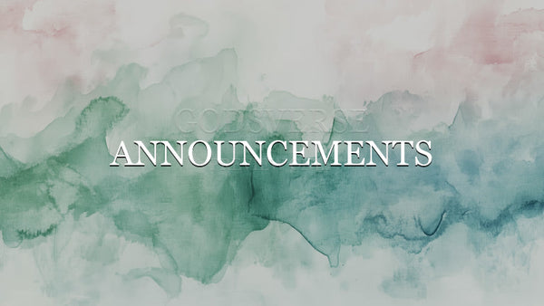 Announcements worship background watercolor worship