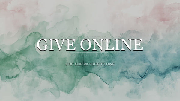 Give Online worship background watercolor worship