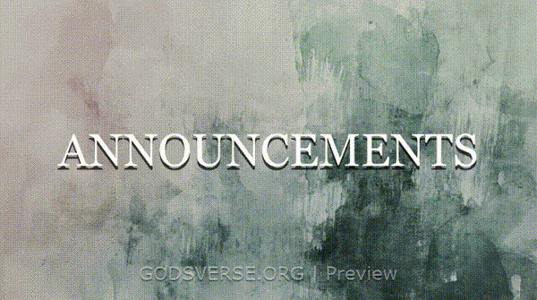 Announcements motion background watercolor worship