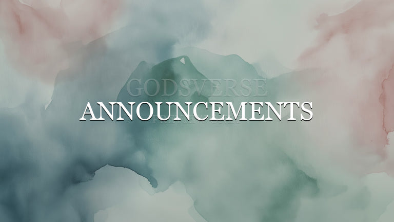 Announcements worship background watercolor worship