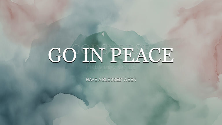 Go In Peace worship background watercolor worship