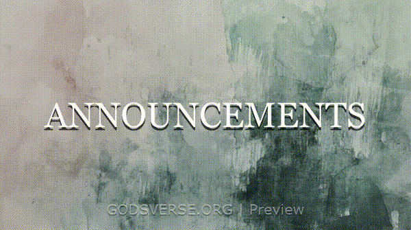 Announcements motion background watercolor worship