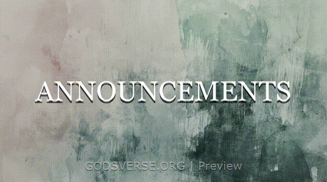 Announcements motion background watercolor worship
