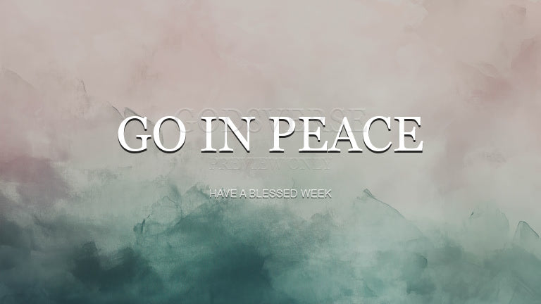 Go In Peace worship background watercolor worship