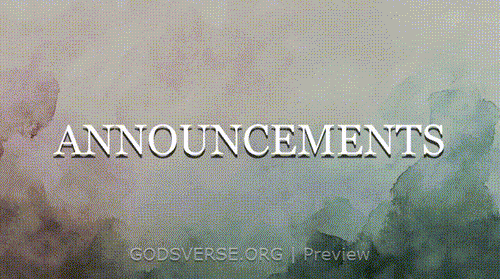 Announcements motion background watercolor worship