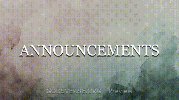 Announcements motion background watercolor worship