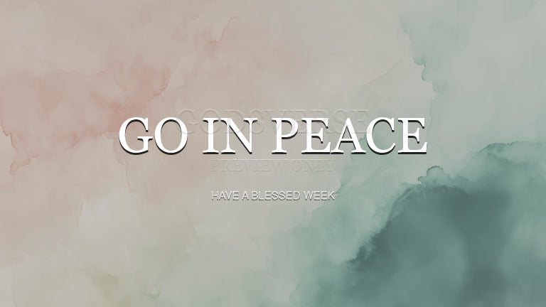 Go In Peace worship background watercolor worship