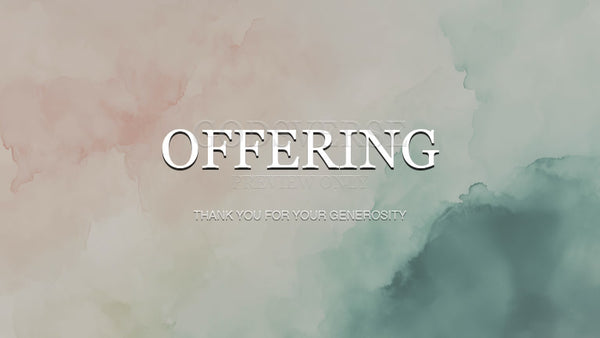 Offering worship background watercolor worship