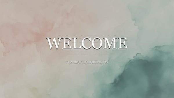 Welcome worship background watercolor worship