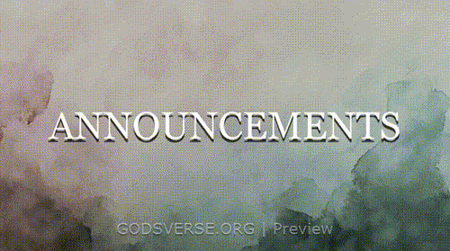 Announcements motion background watercolor worship