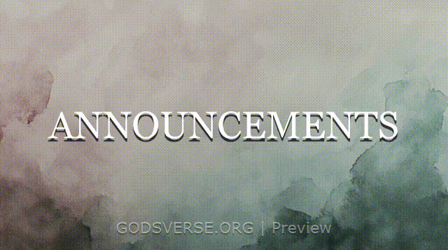 Announcements motion background watercolor worship