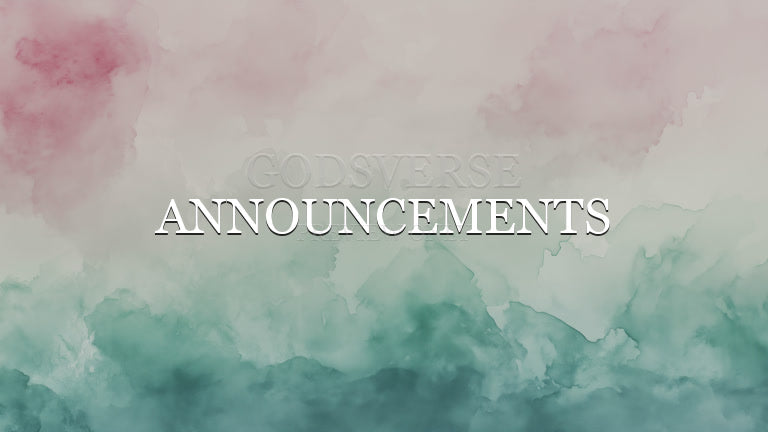 Announcements worship background watercolor worship