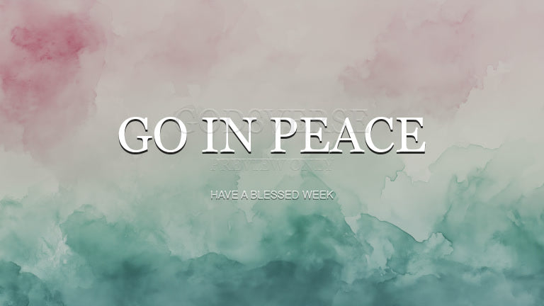 Go In Peace worship background watercolor worship