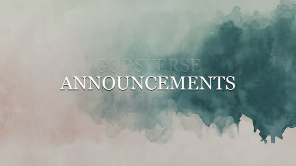 Announcements worship background watercolor worship